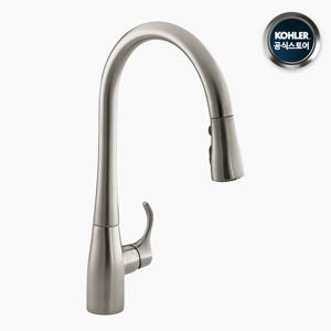 KOHLER 596T-4-VS 심플리스 거위목 자바라 무광 주방 수전