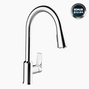 KOHLER 21367T-4-CP 타우트 풀다운 싱크대 주방 수전