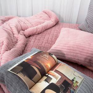 밍크 극세사이불 자체발열, 10mm 착번아웃 차렵이불세트 SS,Q,K (3colors)