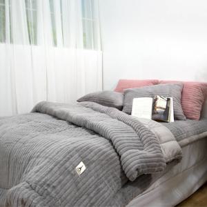 밍크 극세사이불 자체발열, 10mm 착번아웃 차렵이불 SS,Q,K (3colors)