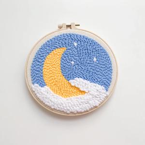 펀치니들 DIY 키트 달님홀로 수틀 취미 자수 세트