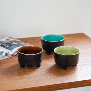 [리퍼] 코스타노바 리비에라 풋티드 볼 320ml - 연두, 담청, 적갈