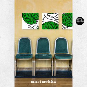 보트나 그린(3개 1세트) 소형패브릭액자 (사이즈조정가능)