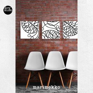 보트나 블랙(3개 1세트) 소형패브릭액자 (사이즈조정가능)