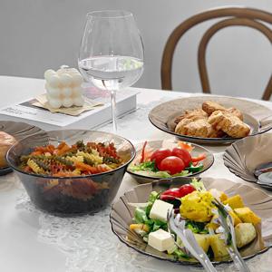 프랑스 명품 강화유리 식기 NEW 디너세트 5P (스모키) + 크레올 면기 2P