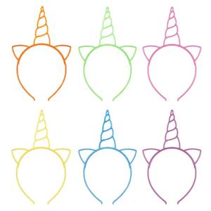 레인보우 유니콘 머리띠 6개 (1set)
