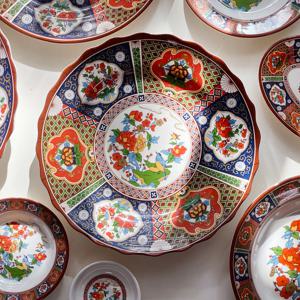 대만 화조 멜라민 그릇 접시 일식 중식 태국 베트남 그릇 /31cm 웨이브(2112)