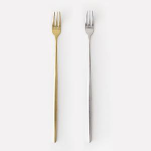 샤틴 롱포크 과일포크 커트러리 티포크 실버 골드 2color