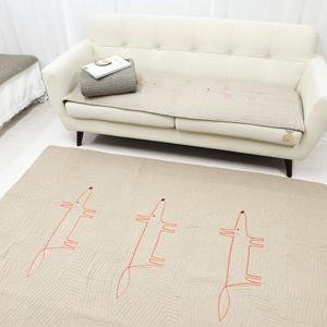 모던폭스 퀼트 면 카페트 침실 거실 스프레드 SS Q 2colors