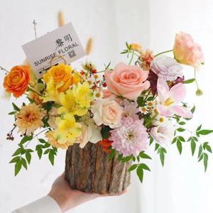 나무모형 화분 오아시스 생화용 꽃꽂이 꽃바구니