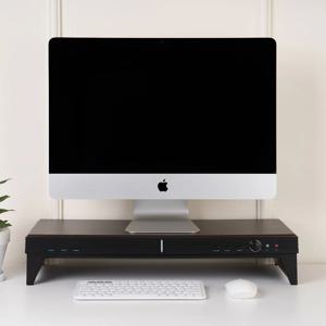 모니터 받침대 USB 3.0 (무선충전/블루투스 스피커/UV살균) 블랙,화이트