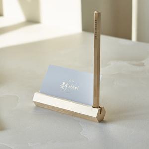 황동 육각 골드 메탈 명함꽂이 펜홀더