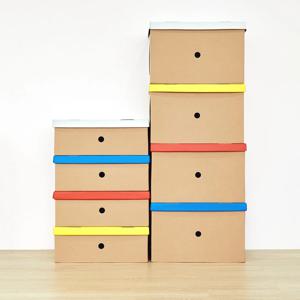 수납박스 다용도 정리함 리빙박스 종이가구 팬트리 옷장 정리함 2size 4color