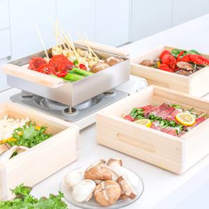 국내생산 2단 편백나무 찜기 풀세트 (찜기+물솥+손잡이)