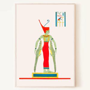 이집트 벽화 우제트 고대 예술 빈티지 그림