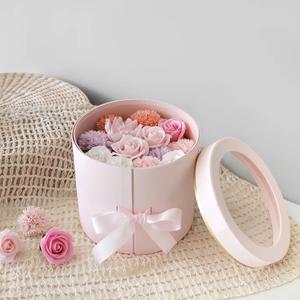 가정의달 I LOVE U 피치 카네이션 2단 플라워BOX(용돈박스,프로포즈박스)-하프패키지