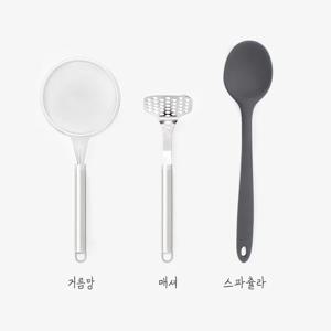 이유식 3종 세트 거름망 스파츌라 매셔