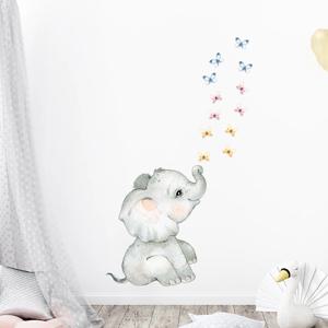 나비와 코끼리 아이방 스티커