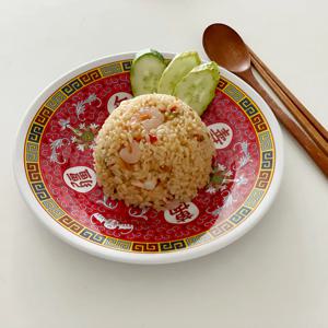 대만 만수무강 멜라민 그릇 접시 일식 중식 태국 베트남 그릇 /22.5cm 원형(209)