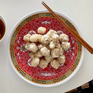 대만 만수무강 멜라민 그릇 접시 일식 중식 태국 베트남 그릇 /25.5cm 원형(210)