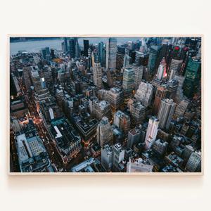 뉴욕시티 NY 야경 풍경 사진 인테리어 액자