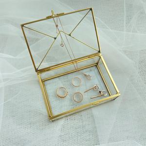 편지디자인 유리보석함 미니 악세사리 보관함 케이스
