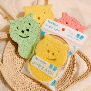 목욕스펀지 3개입 순식물성 / 국산 샤워볼 스폰지 아기 유아 어린이