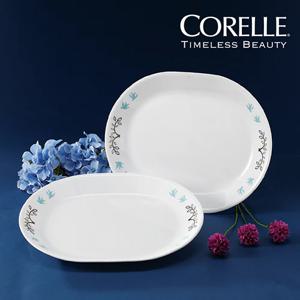 코렐 트리버드 타원접시 특대2p(31cmX25.4cm