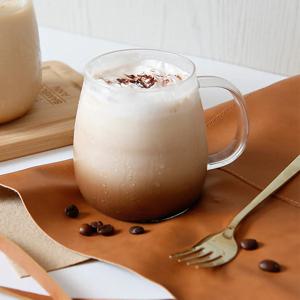 버츄오 라떼 내열머그컵 650ml 2P 손잡이 유리컵 커피컵 홈카페