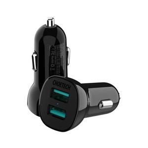 초텍 QC 3.0 36W 듀얼 USB A타입 고속 차량충전기 시거잭 C0051