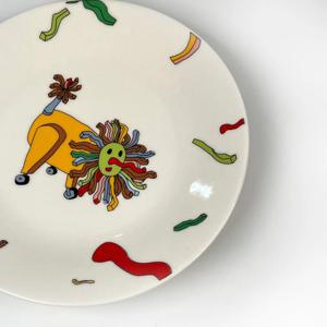 TOOLEY 핸드메이드 캐릭터 도자기 접시 귀여운 플레이트 접시