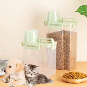 반려동물 강아지 고양이 사료통 진공 사료 보관 2type 4colors 2size
