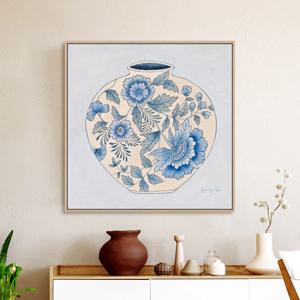 풍수 김경희, 달항아리 blue,  민화 인테리어 복 그림액자