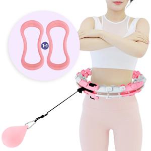 뱃살 지압효과 다이어트 웨어핏(핑크) 훌라후프 + 요가링(핑크) SET