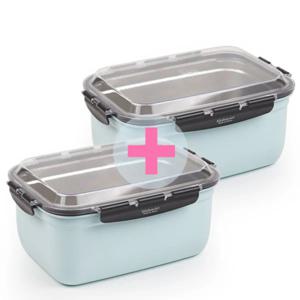 키친아트 다담채 스텐밀폐용기 3.7L 1 + 1