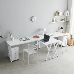 코넬 이지2 데스크 2인용 코너 책상(서랍장 별매) DDW057C