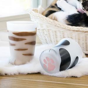 1+1 귀여운 고양이 발컵 300ml (블랙+브라운)