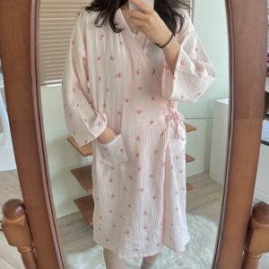 요루면 피치 유카타 잠옷 로브 가운 3color