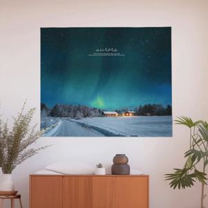 라플란드오로라 패브릭포스터 창문 벽 가리개 가림막 인테리어 풍경 힐링 3size