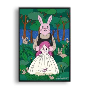 앞머리 대실패 토끼네 미용실(Art Print) / 일러스트 액자