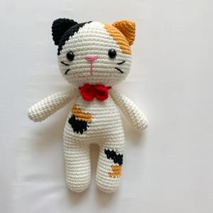 삼색이 고양이 뜨개 애착인형 고양이장난감