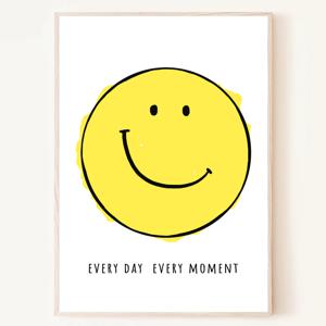 언제나 스마일 귀여운 낙서 드로잉 일러스트 포스터