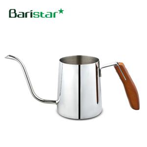 원목손잡이 커피드립피쳐 600ml 출수관청소브러쉬내장 드립포트 핸드드립커피포트(BKW1)