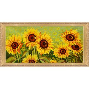 DIY 보석십자수금전수 최신26면+AB비즈 80x40cm 해바라기화원