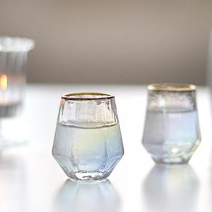 1+1 미스틱 오로라 홀로그램 골드 다이아 소주잔 1P (50ml)