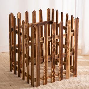 짙은 우드 울타리 높이 50cm