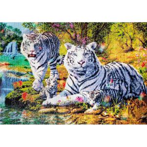 백호 패밀리2 사각큐빅 보석십자수 40x60 (패브릭)