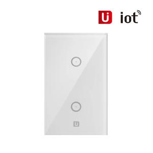 UIOT-SW20S /홈IOT 2구 스마트 벽스위치 / 조명등 형광등 무선원격제어 지그비