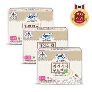 쏘피 무표백 순한면 중형 18P x 3개(총 54입)