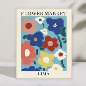 DIY 명화/ 유화그리기 세트 플라워 마켓  물감두배 10종붓세트 (40X50)